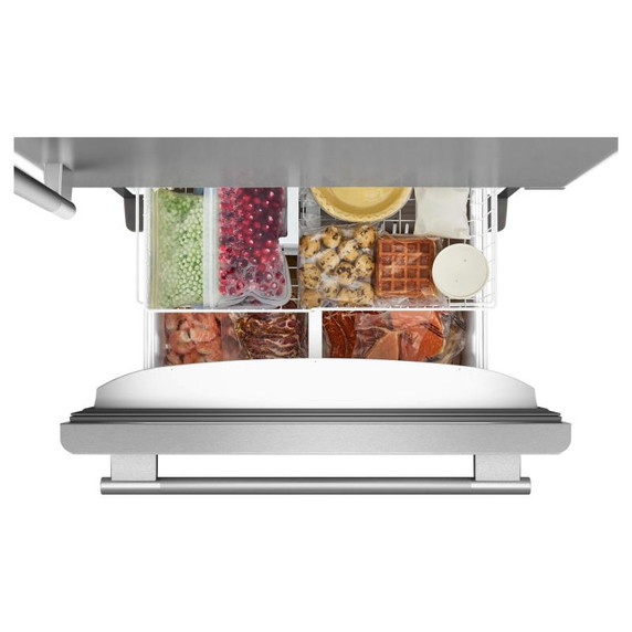 Kitchenaid® Réfrigérateur à congélateur inférieur et profondeur standard avec porte à charnière à droite de 22 pi cu - 33 po KRBR133SPS