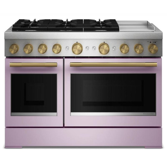 Kitchenaid® Table de cuisson à 6 brûleurs avec plaque chauffante bicombustible de 48 po KFDD948SWF