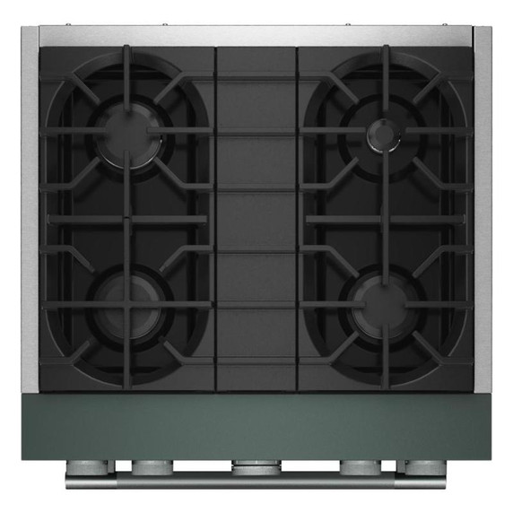 Cuisinière bicombustible de style commercial à 4 brûleurs avec mode de friture à air sans préchauffage KitchenAid® de 30 po KFDS930SJP