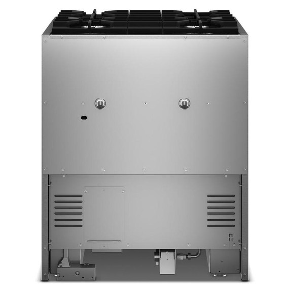 Kitchenaid® Cuisinière bicombustible de style commercial à 4 brûleurs avec mode de friture à air sans préchauffage de 30 po KFDS930SWF