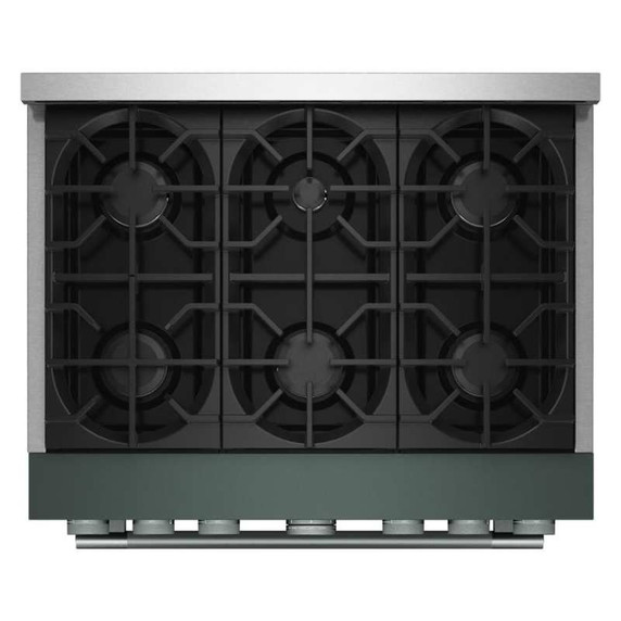 Cuisinière au gaz de style commercial à 6 brûleurs avec mode de friture à air sans préchauffage KitchenAid® de 36 po KFGS936SJP