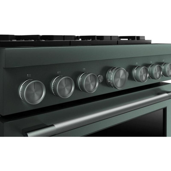 Cuisinière bicombustible de style commercial à 6 brûleurs avec mode de friture à air sans préchauffage KitchenAid® de 36 po KFDS936SJP