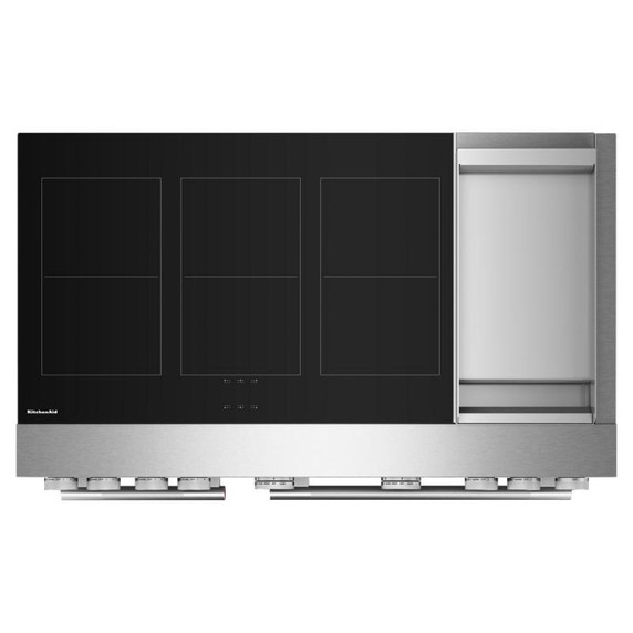 Cuisinière à induction non encastrée de style commercial à 6 éléments avec plaque chauffante KitchenAid® de 48 po KFID948SSS