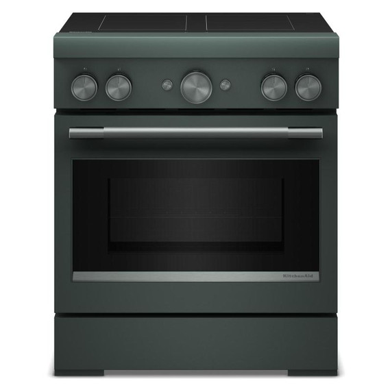 Cuisinière à induction non encastrée de style commercial à 4 éléments avec friture à air KitchenAid® de 30 po KFIS930SJP
