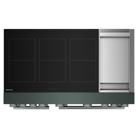 Cuisinière à induction non encastrée de style commercial à 6 éléments avec plaque chauffante KitchenAid® de 48 po KFID948SJP