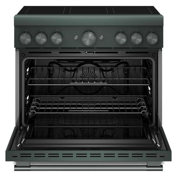 Cuisinière à induction non encastrée de style commercial à 6 éléments avec friture à air KitchenAid® de 36 po KFIS936SJP
