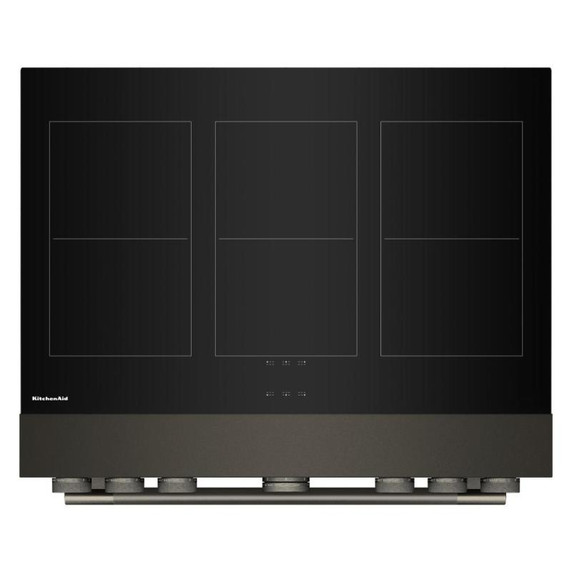 Cuisinière à induction non encastrée de style commercial à 6 éléments avec friture à air KitchenAid® de 36 po KFIS936SBE