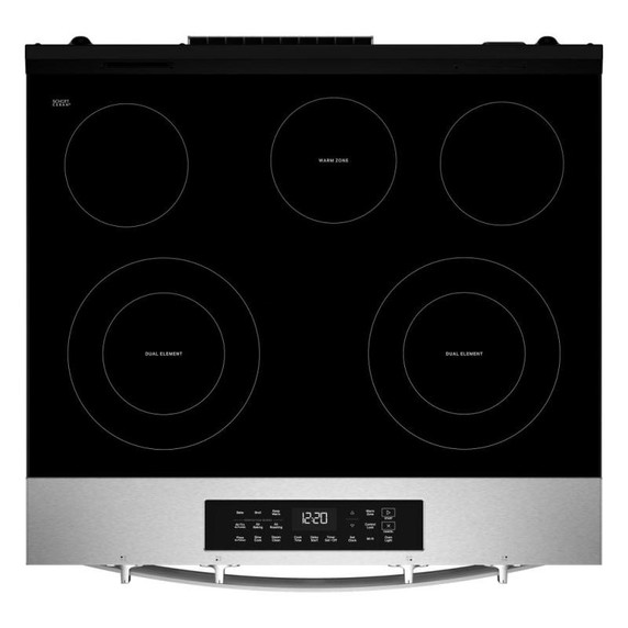 Whirlpool® Cuisinière électrique intelligente avec technologie de cuisson à air et nettoyage à la vapeur de 30 po YWSES4530TZ