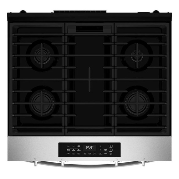 Whirlpool® Cuisinière au gaz intelligente avec technologie de cuisson à air et nettoyage à la vapeur de 30 po WSGS4530TZ