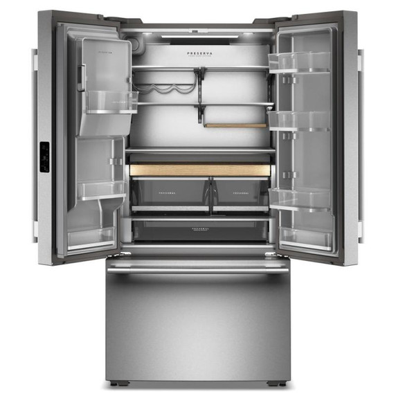 Kitchenaid® Réfrigérateur à portes françaises à profondeur de comptoir et distributeur d’eau externe KRFC736SPS