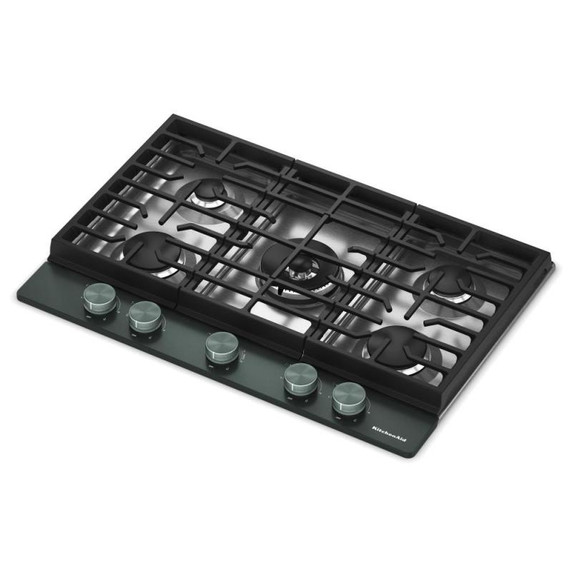 Kitchenaid® Table de cuisson au gaz à surface en métal avec grille pour wok intégrée et fini CookShield™ KCGK530SJP