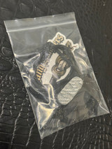 Deployment Series Silver Carbon Fiber Sculpted Bead with Cordage (MEDIUM)
