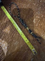 Black and Gold Loop Lanyard with Beads