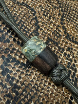 Handmade Shredded Money Resin and Ziricote Wood EDC Bead (Cordage Included)