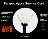 Survival Series Custom Black/Orange Layered Wood Handle Ferro Rod and Copper De-Tangling Spike Package with Parapocalypse Lanyards