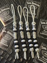 TangDanglers Whiteout Series Arctic Paracord Knife Lanyard with Skull Bead & Accents