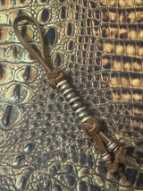 Leather & Copper Traditional "Viking Style" Lanyard with End Accents