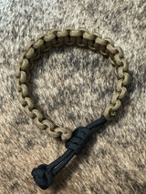 Survival Series Two-Tone Coyote Tan and Black Parapocalypse Cord Adjustable Length EDC Bracelet