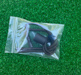 DIY Knife Lanyard Kit - Black Paracord with Polished Blue Metal Bead