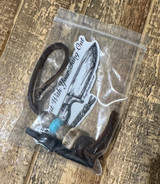 DIY Knife Lanyard Kit - Brown Lace Leather with Brass, Jasper, Turquoise, and Elk Antler
