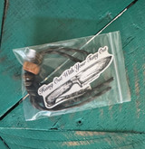 DIY Knife Lanyard Kit - Forest Camo Cordage with Polished Olive Wood, Tiger's Eye, and Brass Beads