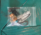 DIY Knife Lanyard Kit - Brown Lace Leather with Olive Wood Beads, Polished Elk Antler Center Bead, Turquoise and Brass Accent Beads