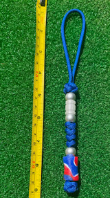 Freedom Collection Patriotic Knife Lanyard with Red Glow Bead and American Flag Camo Acrylic Bead