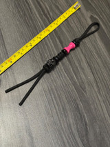 pink and skull bead knife lanyard