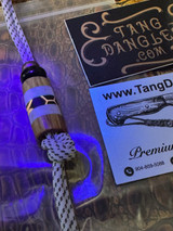 Copy of DIY Knife Nub Kit - White and Black Paracord with Copper, Onyx, and Handmade Split Bead