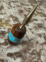 Tang De-Tangler Handmade Ironwood & Gold Web Tru-Stone Spike with Brass Liners