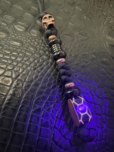 Copper Skull and Glow In The Dark Honeycomb Resin Bead Lanyard