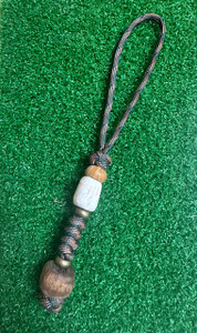 Forest Camo Paracord Knife Lanyard with Jasper, Polished Elk Antler, Brass, and Shaped Walnut Bead Forest Camo Paracord Knife Lanyard with Jasper, Polished Elk Antler, Brass, and Shaped Walnut Bead