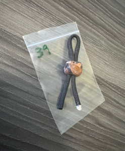 Abstract Red, Black, and Rose Colored Acrylic Lanyard Bead Abstract Red, Black, and Rose Colored Acrylic Lanyard Bead
