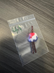 Abstract Acrylic Patriot Red, White, and Blue Bead Abstract Acrylic Patriot Red, White, and Blue Bead