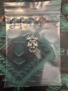 Silver Finished Soldier Skull Bead
