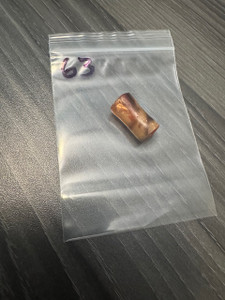 Handmade Copper Infused Spindle Shaped EDC Knife Lanyard Large Hole Resin Bead