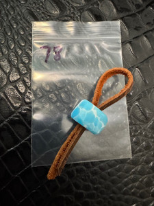Handmade Larimar Tru Stone Large Hole EDC Knife Lanyard Bead Handmade Larimar Tru Stone Large Hole EDC Knife Lanyard Bead
