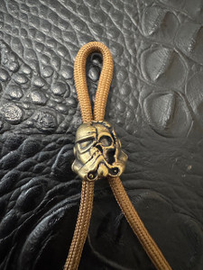 Brass Stormtrooper Skull Helmet EDC Lanyard Bead