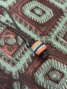 Handmade 7-Layer Large Hole EDC Lanyard Split Bead (Ebony Wood, Koa Wood, Turquoise Gold Web Tru-Stone, Ironwood)