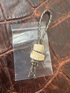 2-Pack of Hand Cut and Polished Elk Antler Beads