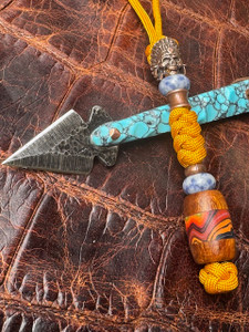 Custom Ironwood and Exotic G10 Bead Lanyard with Copper and Sodalite Accents