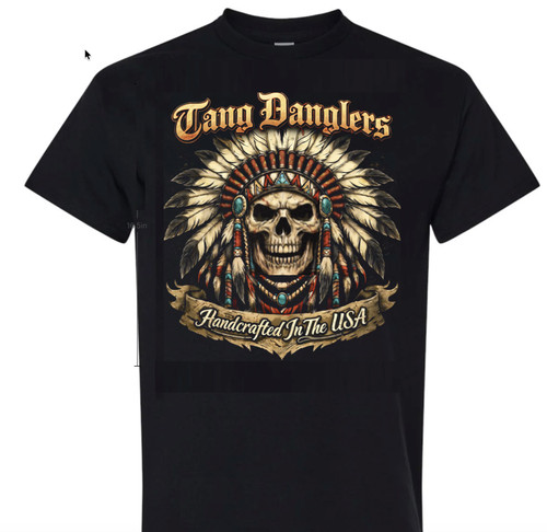 Tang Danglers Black Headdress Skull Tee