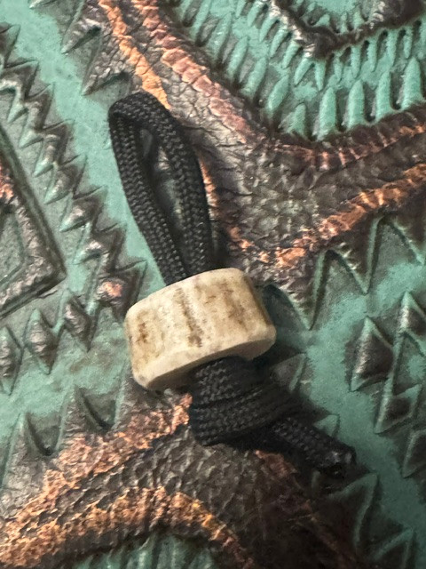 Small Elk Antler Bead for Knife Lanyard