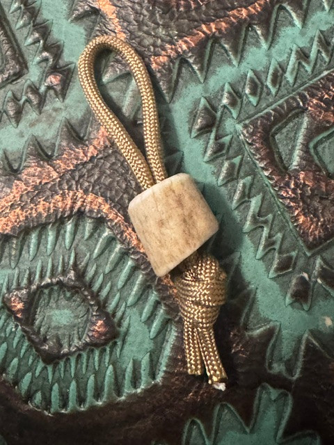 Large Polished Elk Antler Bead