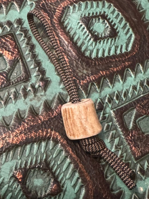 Large Elk Antler EDC Lanyard Bead