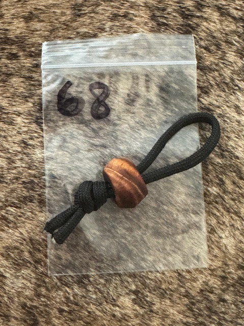 Handmade Highly Figured Koa Wood Large Hole Knife Lanyard Bead