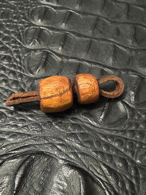 2 Pack of Handmade Koa Wood Large Hole EDC Lanyard Beads