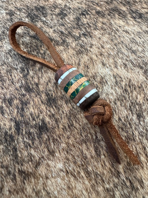 Handmade Wood & Tru-Stone  9 Layer Split Bead