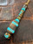 Mammoth & Gold Web Turquoise Bead Lanyard with Two-Tone Paracord and Cross Shield