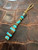 Mammoth & Gold Web Turquoise Bead Lanyard with Two-Tone Paracord and Cross Shield